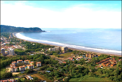 Jaco Beach view from the sky